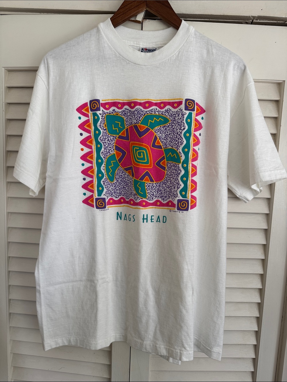 Vintage 90’s Hanes Beefy T Nags Head T-Shirt USA Made